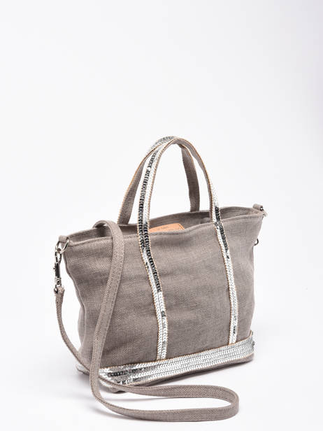 Cross Body Tas Baby Cabas Linnen Vanessa bruno Grijs cabas lin 31V40410 ander zicht 2
